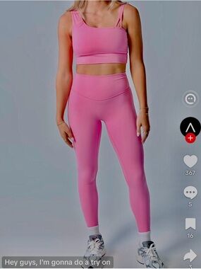 High-Waist Pink Leggings for Women ACTA SET Medium!